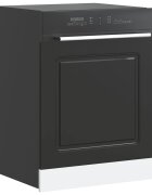 vidaXL Панел за съдомиялна машина Kalmar черен 60x15x57см инженерно дърво