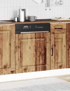 vidaXL Панел за съдомиялна машина Kalmar старо дърво 45x15x57 см инженерно дърво
