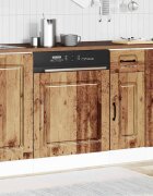 vidaXL Панел за съдомиялна машина Kalmar старо дърво 60x15x57см инженерно дърво