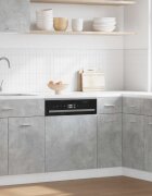 vidaXL Панел за съдомиялна машина "Lyon" бетонно сив 45x3x67 см