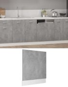 vidaXL Панел за съдомиялна машина "Lyon" бетонно сив 595x3x67 см инженерно дърво