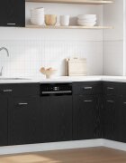 vidaXL Панел за съдомиялна машина Lyon черен дъб 45x15x67 см инженерно дърво