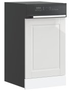 vidaXL Панел за съдомиялна машина Porto бял гланц 45x15x57 см инженерно дърво