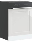 vidaXL Панел за съдомиялна машина Porto бял гланц 60x15x57см инженерно дърво