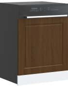 vidaXL Панел за съдомиялна машина Porto кафяв дъб 60x15x57см инженерно дърво