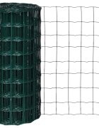 vidaXL Панели за ограда Желязо с PVC покритие Зелено