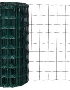 vidaXL Панели за ограда Желязо с PVC покритие Зелено