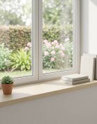 vidaXL Парапети за прозорци 2 бр. Бяло 100 x 40 x 2 cm Масивен дъб