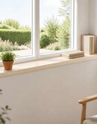 vidaXL Парапети за прозорци 2 бр. Бяло 90 x 20 x 2 cm Масивен дъб