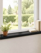 vidaXL Парапети за прозорци 2 бр. Черно 100 x 15 x 2 cm Солидно бук