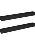 vidaXL Парапети за прозорци 2 бр. Черно 110 x 25 x 2 cm Солидно бук