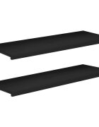 vidaXL Парапети за прозорци 2 бр. Черно 120 x 40 x 2 cm Солидно бук