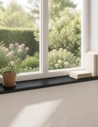 vidaXL Парапети за прозорци 2 бр. Черно 70 x 40 x 2 cm Солидно бук