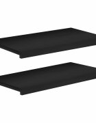 vidaXL Парапети за прозорци 2 бр. Черно 80x 40 x 2 см Солидно бук
