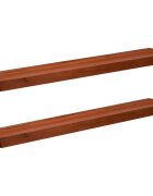 vidaXL Парапети за прозорци 2 бр. Кафяво 100 x 20 x 2 cm Солидно бук