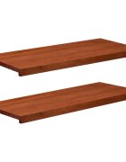 vidaXL Парапети за прозорци 2 бр. Кафяво 100 x 40 x 2 cm Солидно бук