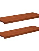 vidaXL Парапети за прозорци 2 бр. Кафяво 120 x 40 x 2 cm Солидно бук