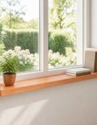 vidaXL Парапети за прозорци 2 бр. Лак 100 x 20 x 2 cm Солидно бук