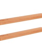 vidaXL Парапети за прозорци 2 бр. Лакиран 100 x 20 x 2 cm Солидно бук