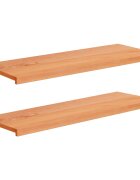 vidaXL Парапети за прозорци 2 бр. Лакиран 110 x 40 x 2 cm Солидно бук