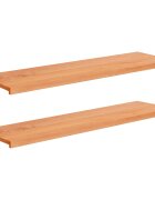 vidaXL Парапети за прозорци 2 бр. Лакиран 160 x 40 x 2 cm Солидно бук