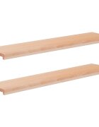 vidaXL Парапети за прозорци 2 бр. Натурално 110 x 25 x 2 cm