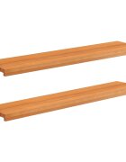 vidaXL Парапети за прозорци 2 бр. Светло кафяво 120 x 25 x 2 cm