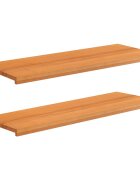 vidaXL Парапети за прозорци 2 бр. Светло кафяво 120 x 40 x 2 cm