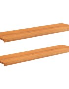 vidaXL Парапети за прозорци 2 бр. Светло кафяво 140 x 40 x 2 cm