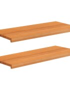 vidaXL Парапети за прозорци 2 бр. Светло кафяво 90 x 40 x 2 cm