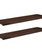 vidaXL Парапети за прозорци 2 бр. Тъмен кафяв 140 x 40 x 2 cm