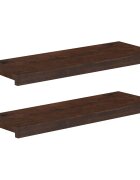 vidaXL Парапети за прозорци 2 бр. Тъмен кафяв 80x 30 x 2 см
