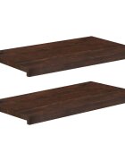 vidaXL Парапети за прозорци 2 бр. Тъмен кафяв 80x 40 x 2 см