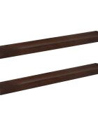 vidaXL Парапети за прозорци 2 бр. Тъмен кафяв 90 x 20 x 2 cm