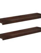 vidaXL Парапети за прозорци 2 бр. Тъмен кафяв 90 x 30 x 2 cm