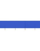 vidaXL Параван против вятър от 5 панела текстил 600x80 см лазурносин