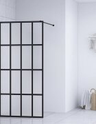 vidaXL Параван за баня матирано закалено стъкло 140x195 см
