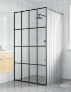 vidaXL Параван за баня прозрачно закалено стъкло 100x195 см