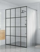 vidaXL Параван за баня прозрачно закалено стъкло 140x195 см