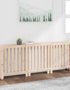 vidaXL Параван за радиатор 210x21x85 см борово дърво масив