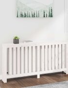 vidaXL Параван за радиатор бял 169x19x84 см борово дърво масив