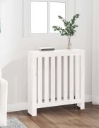 vidaXL Параван за радиатор бял 795x19x84 см борово дърво масив