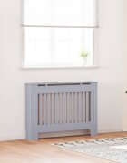 vidaXL Параван за радиатор сив 112x19x815 см инженерно дърво