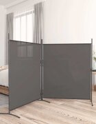 vidaXL Параван за стая 2 панела антрацит 348x180 cм текстил