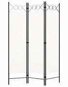 vidaXL Параван за стая 3 панела бял 120x180 см