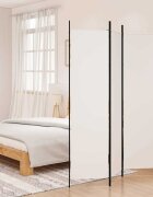 vidaXL Параван за стая 3 панела бял 150x200 см текстил