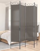 vidaXL Параван за стая 4 панела антрацит 160x200 cм текстил