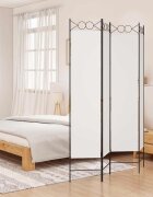 vidaXL Параван за стая 4 панела бял 160x200 см текстил