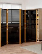 vidaXL Параван за стая 4 панела черен 280x180 cм