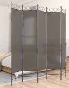 vidaXL Параван за стая 5 панела антрацит 200x220 cм текстил